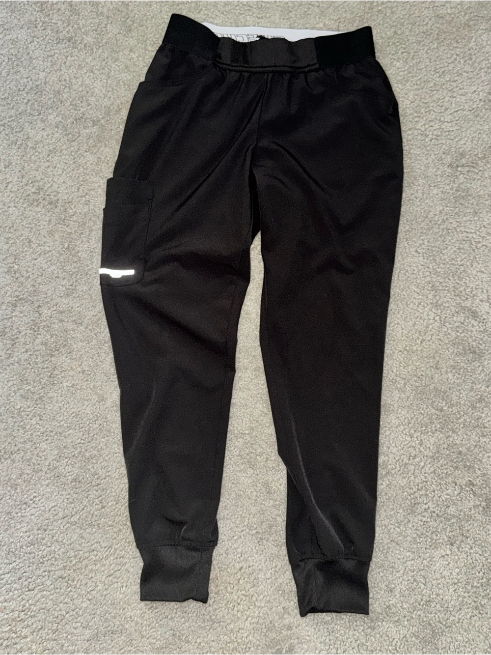 Skechers by Barco black scrub Jogger Pants; Small Petite